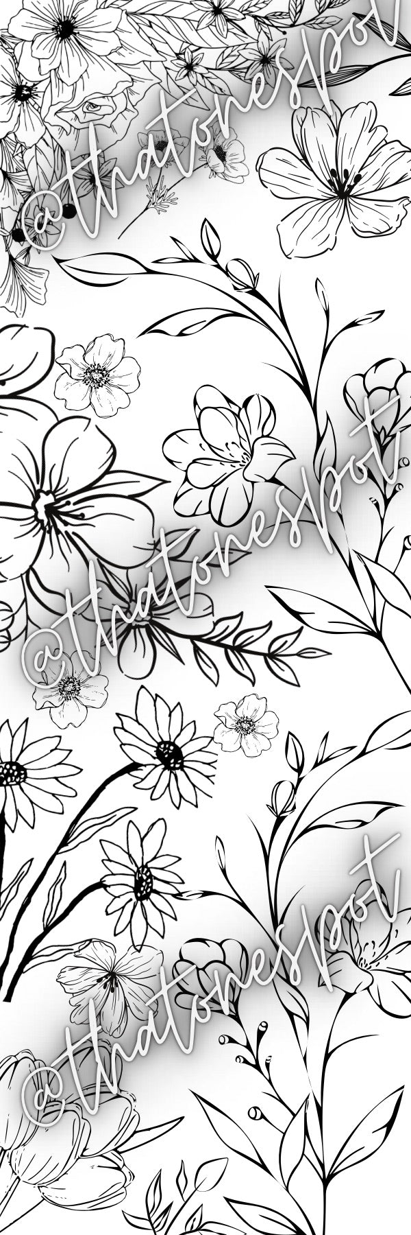Printable Floral Bookmarks—2 pk *Digital Product*
