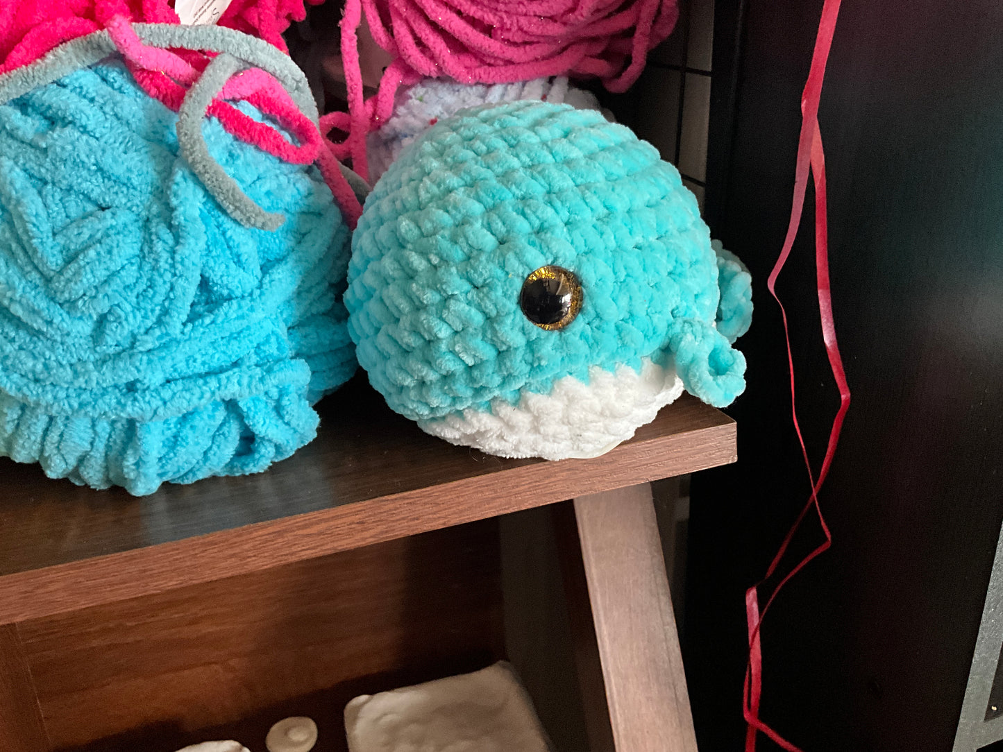 Whale plushie- blue