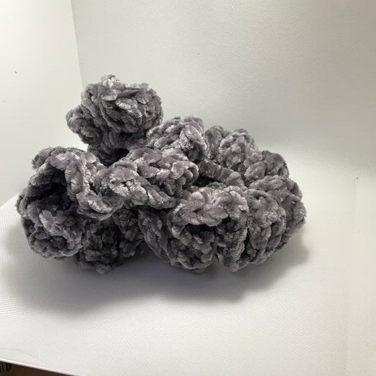 Stone gray scrunchie